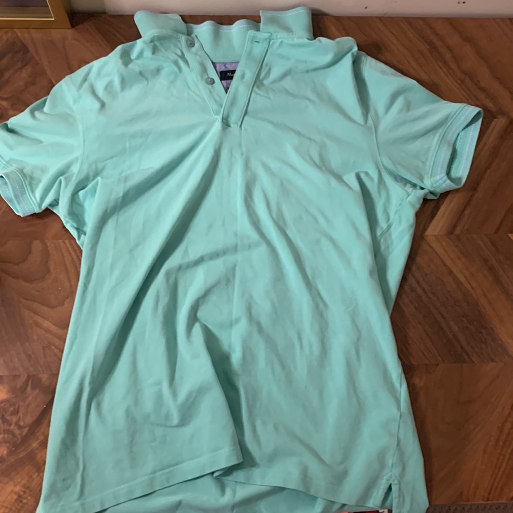 Massimo Dutti blue polo golf shirt size medium.